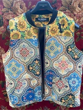 Valabasas Women's Multicolor Mosaic Bomber Vest